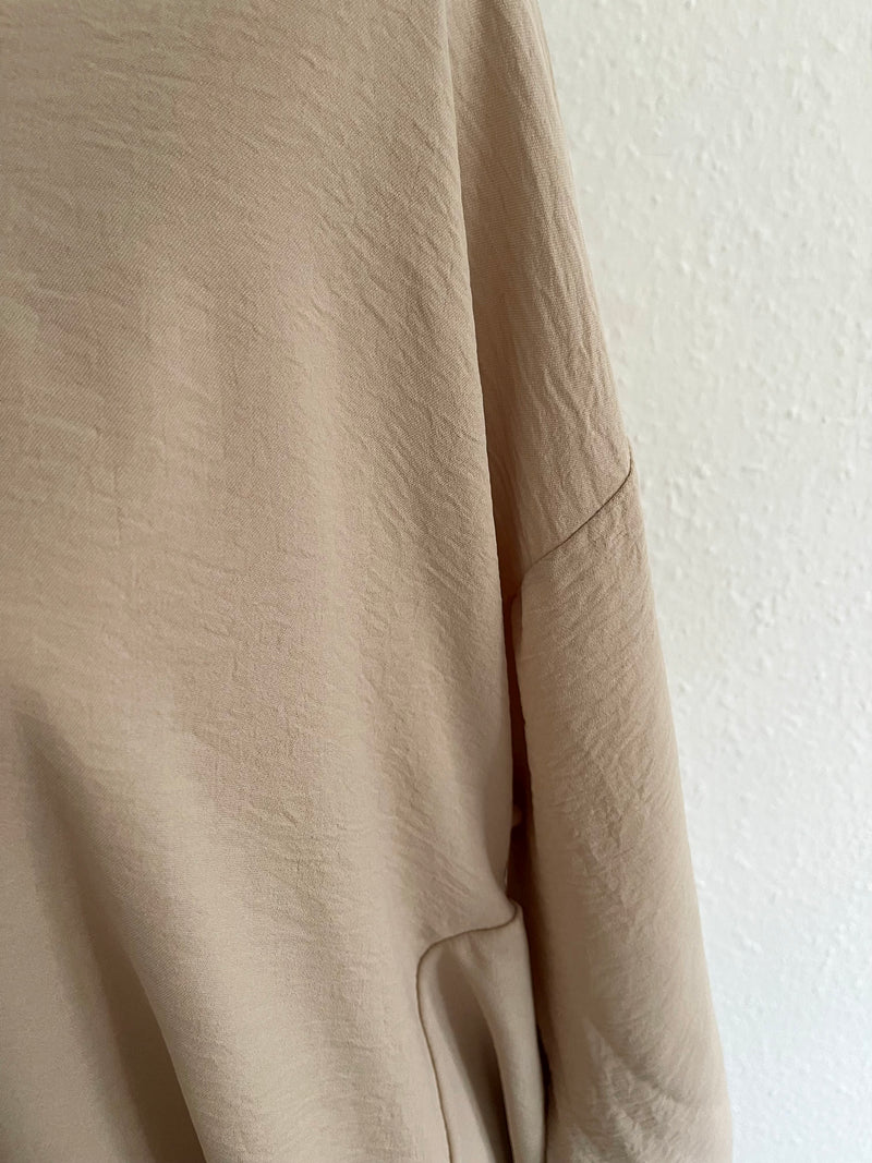 Long Bluse Basic Beige