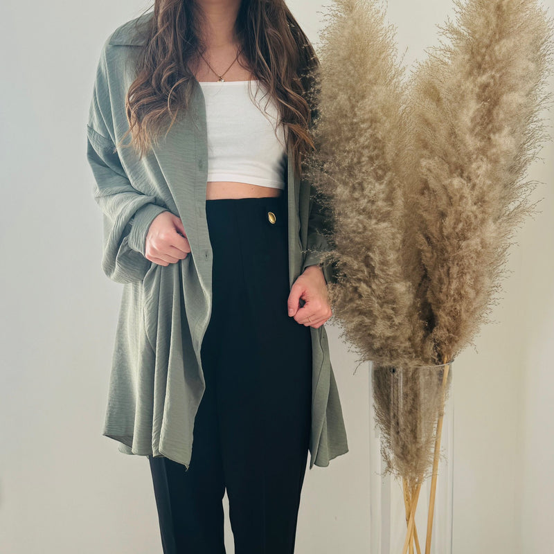 Long Bluse Basic Khaki