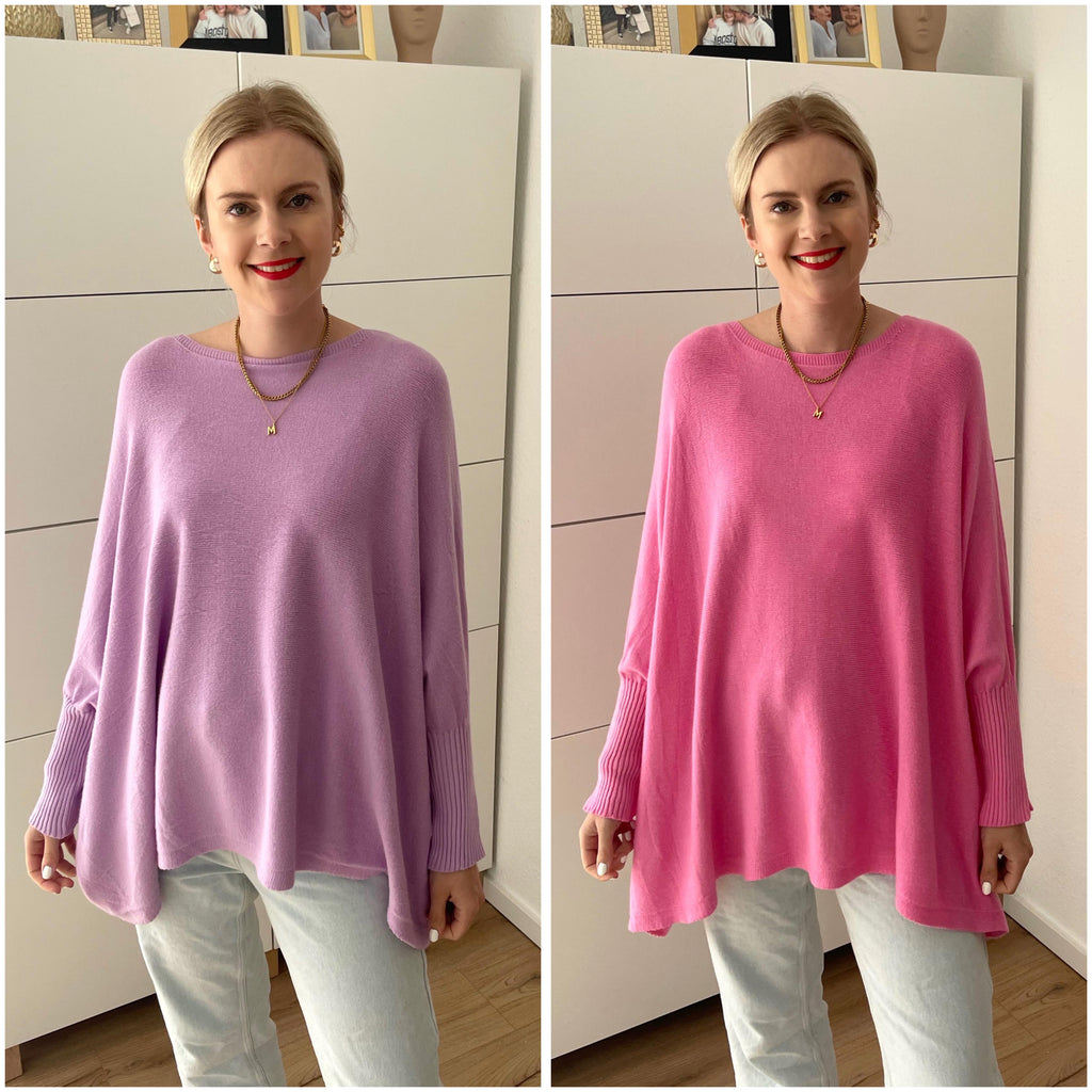 Poncho Pullover Lila