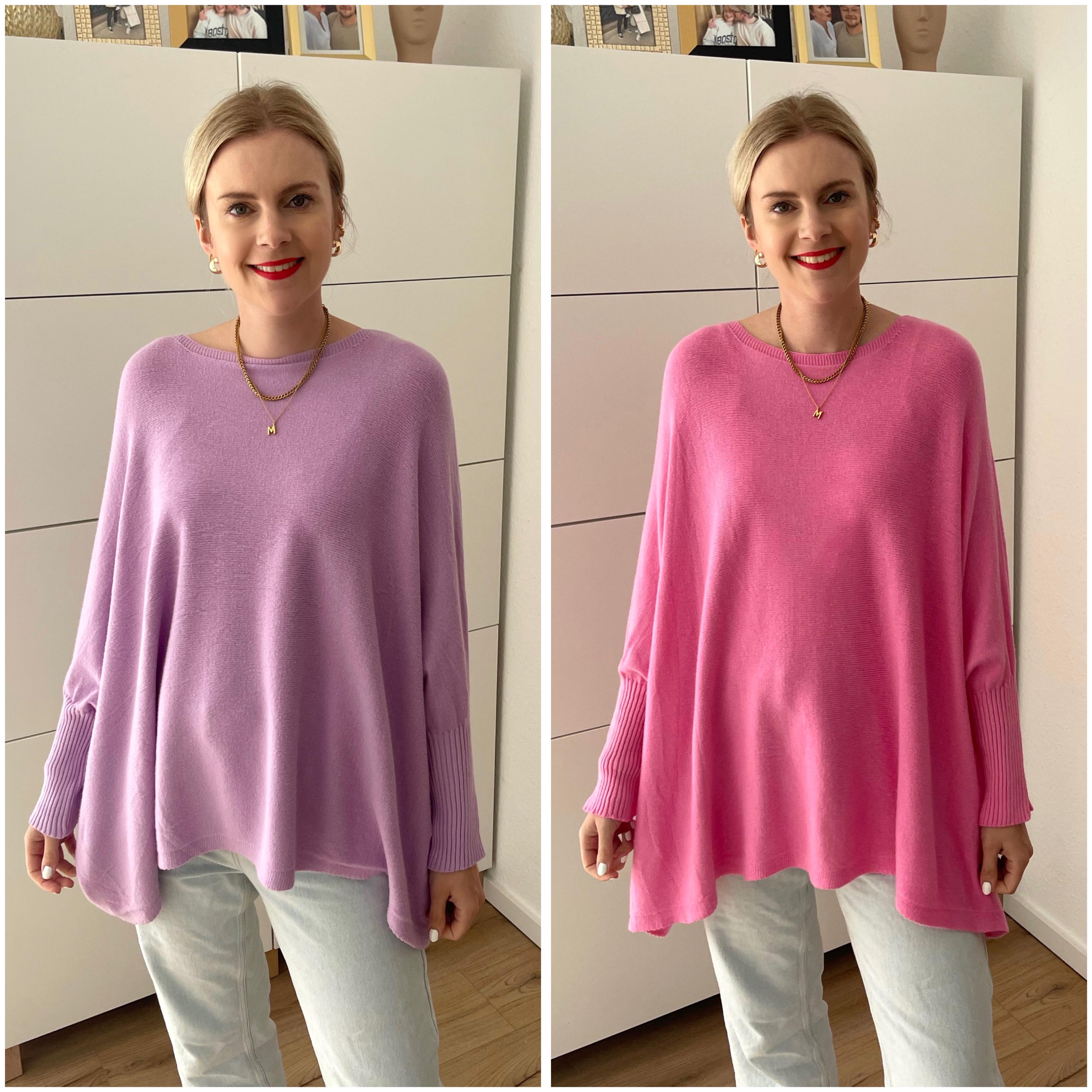 Poncho Pullover Lila