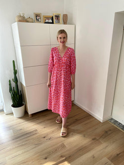 Musselin Kleid Leo Rosa/Pink