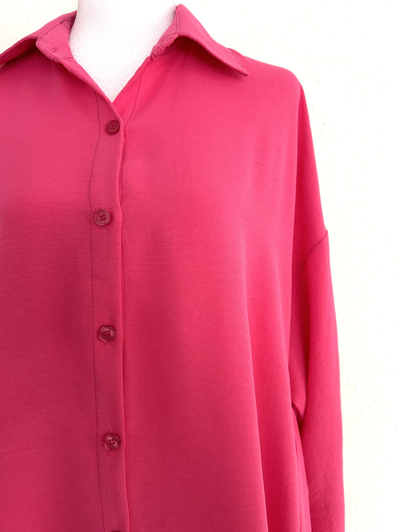 Long Bluse Basic Pink
