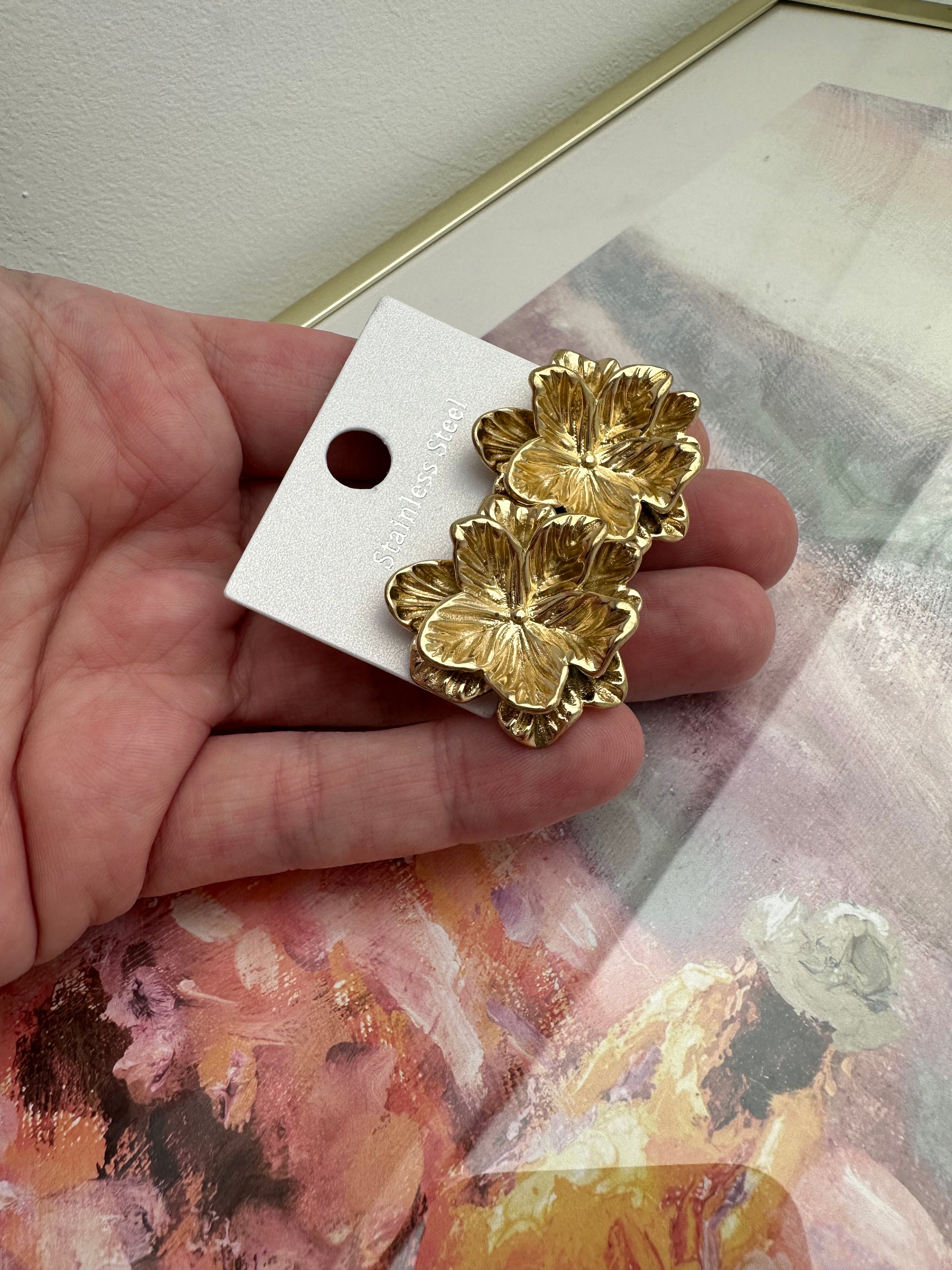 Ohrstecker Flower Gold