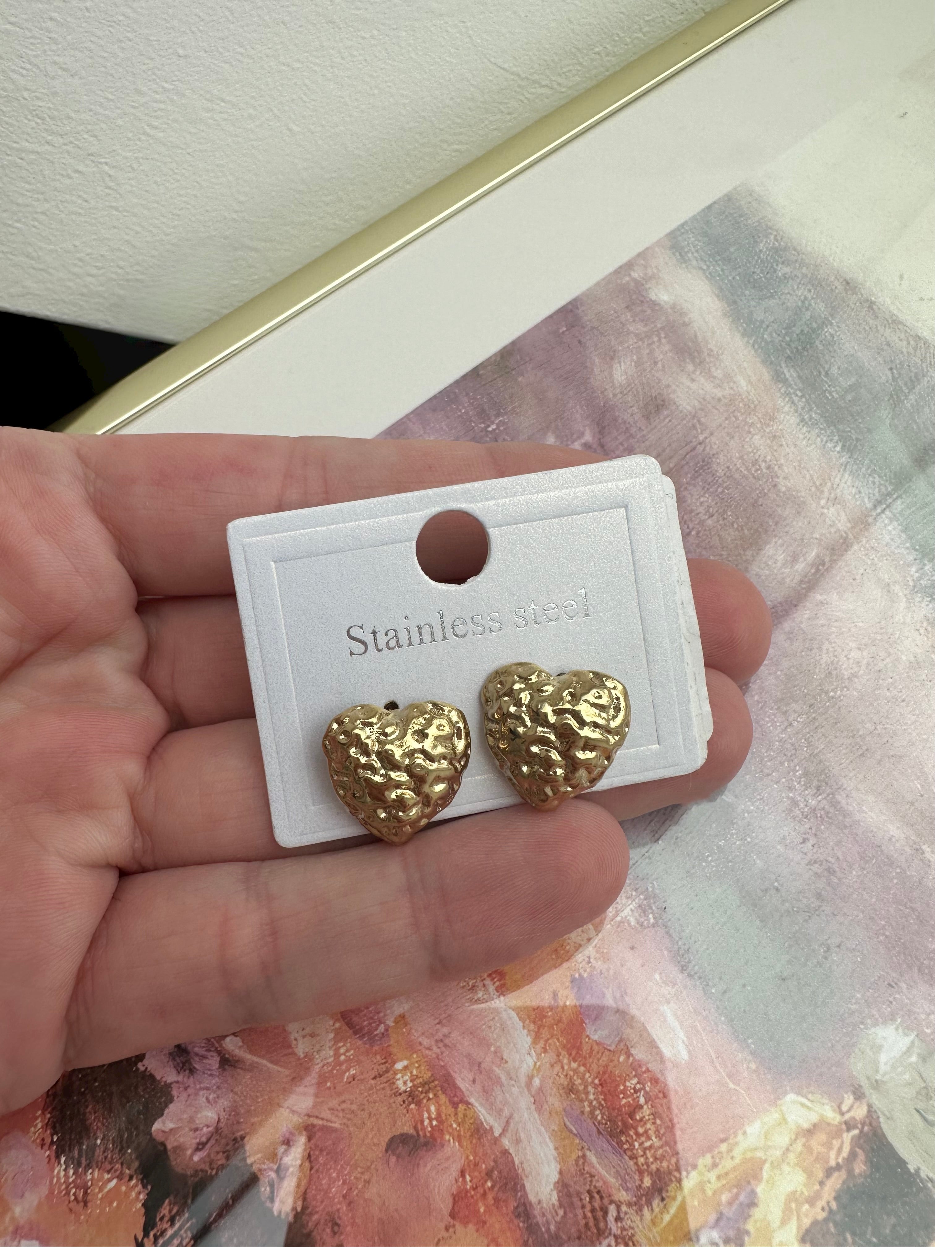 Ohrstecker Herzchen Gold