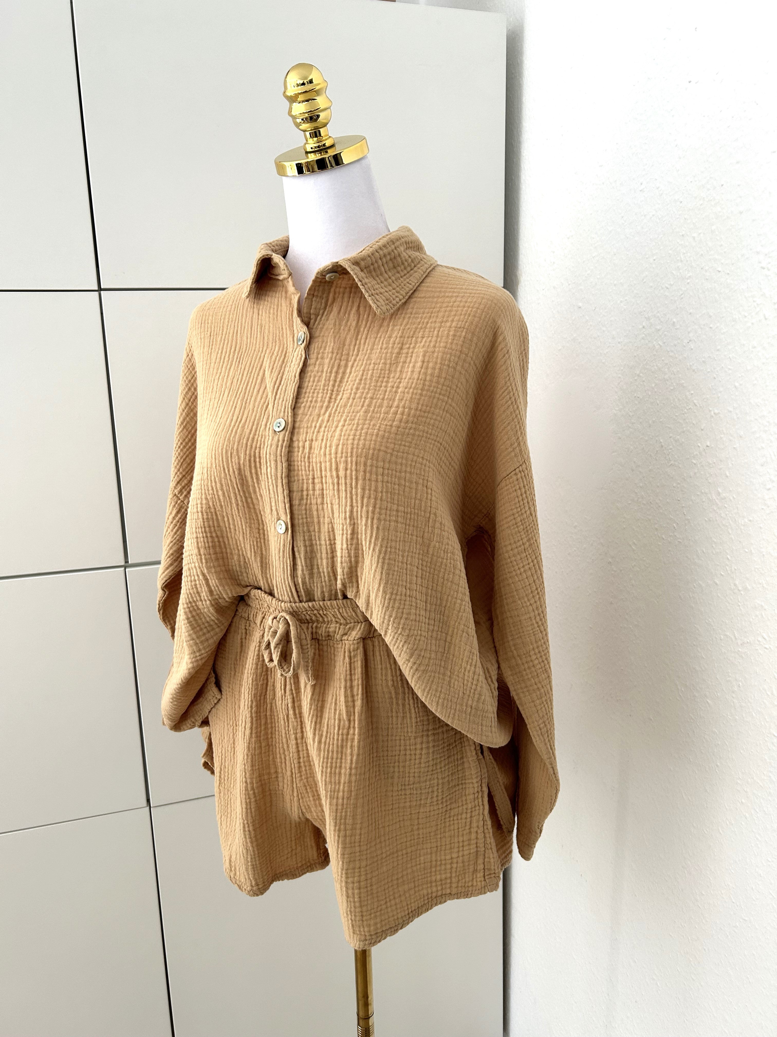 Musselin Set Camel