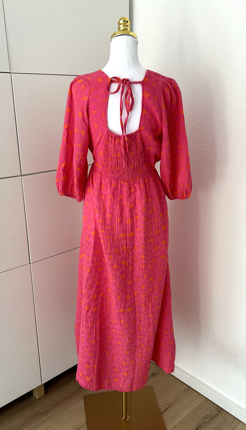 Musselin Kleid Leo Pink