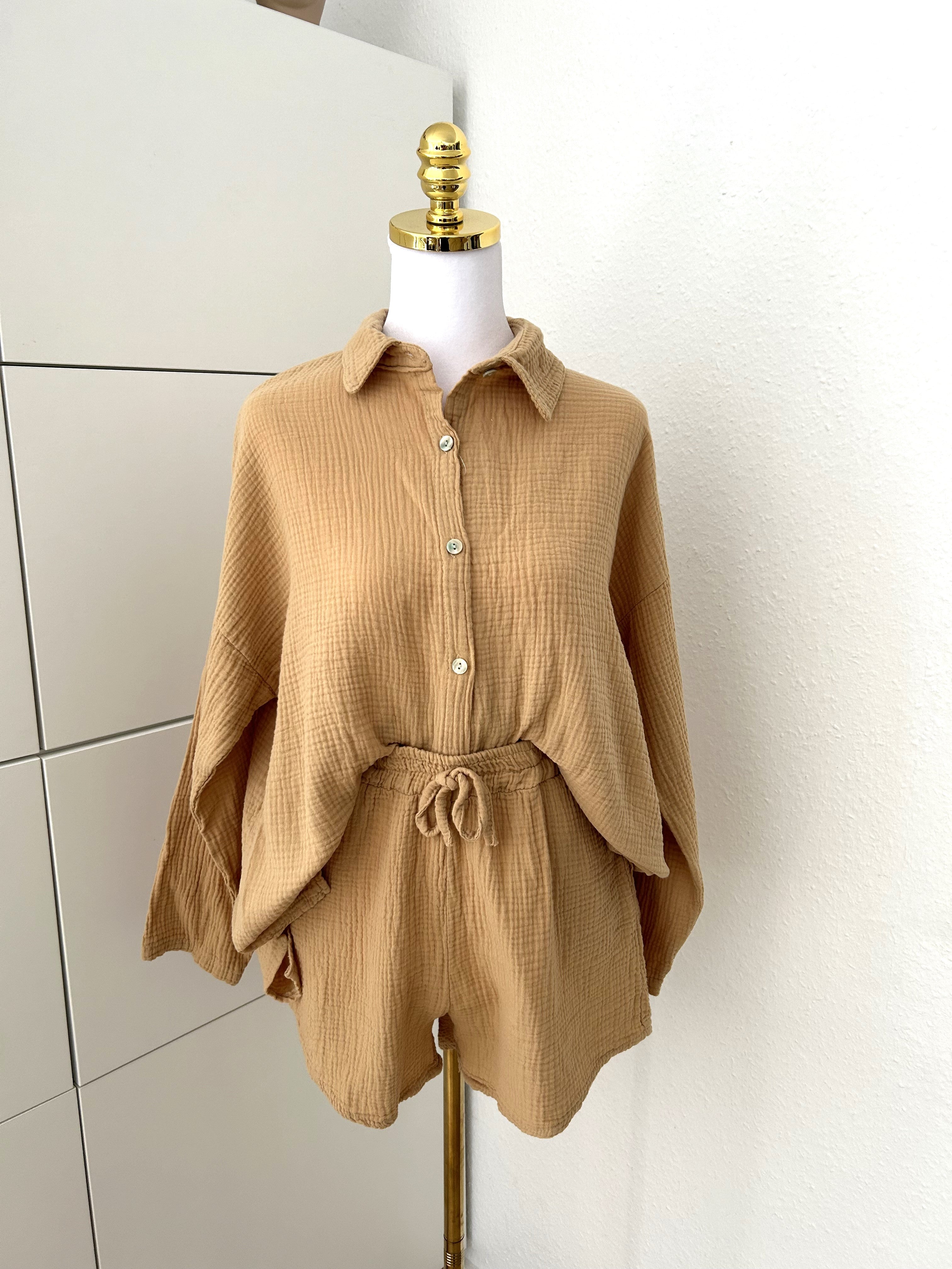 Musselin Set Camel