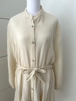 Musselin Kleid Creme