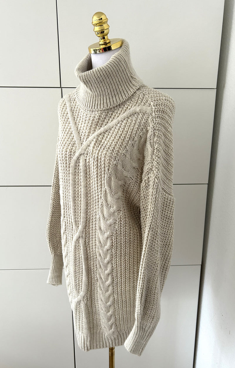 Strickpullover Zopf Creme