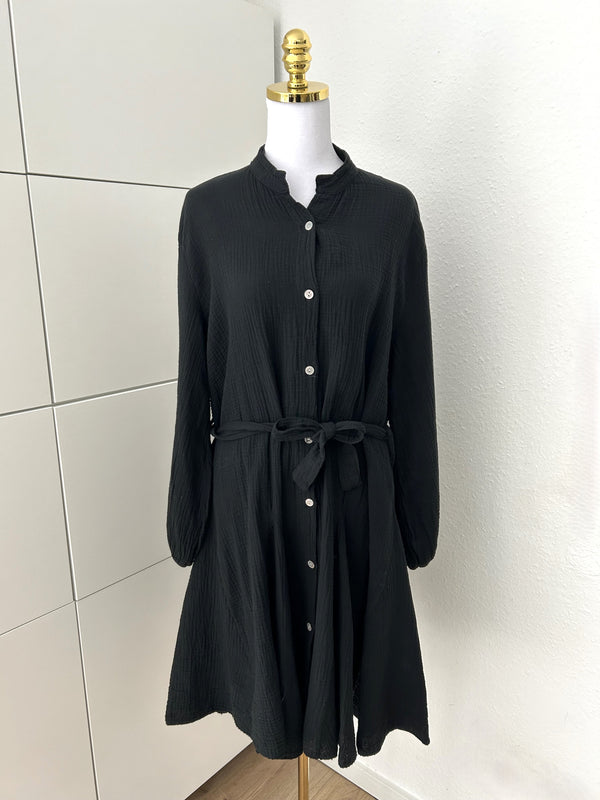Musselin Kleid Schwarz